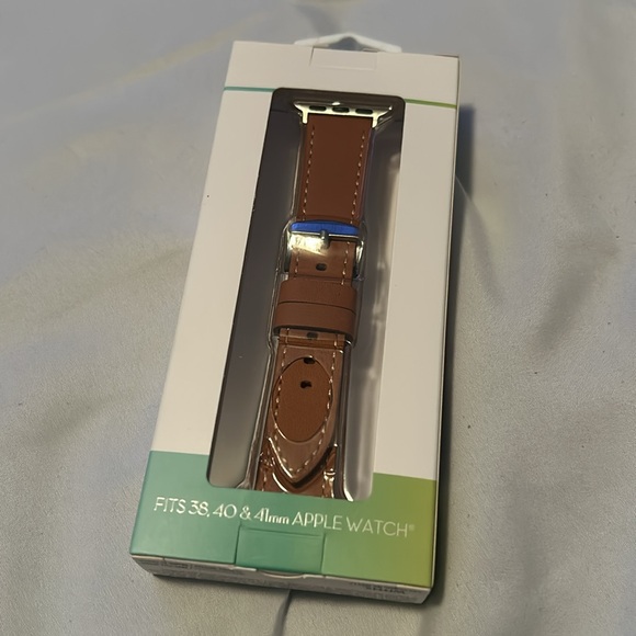 WITHit Brown Hand Crafted Premium Leather Band for 38/40/41mm Apple Watch® - Picture 5 of 9